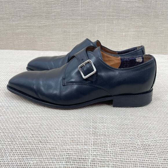 Florsheim Imperial All Leather Black Single Monk Strap Dress Shoes Men's 9.5 EEE - Picture 8 of 10